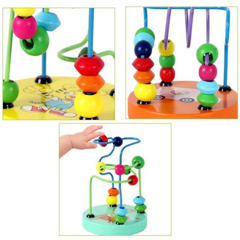 Đồ Chơi Luồn Hạt Gỗ - Rèn luyện kỹ năng khéo léo và kiên nhẫn cho bé 1 tuổi - Giáo cụ