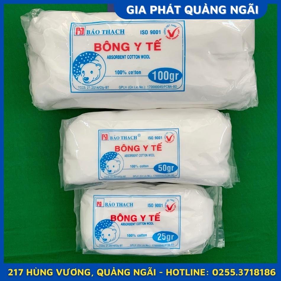 BÔNG Y TẾ TIỆT TRÙNG BẢO THẠCH 25GR-50GR-100GR THẤM NƯỚC