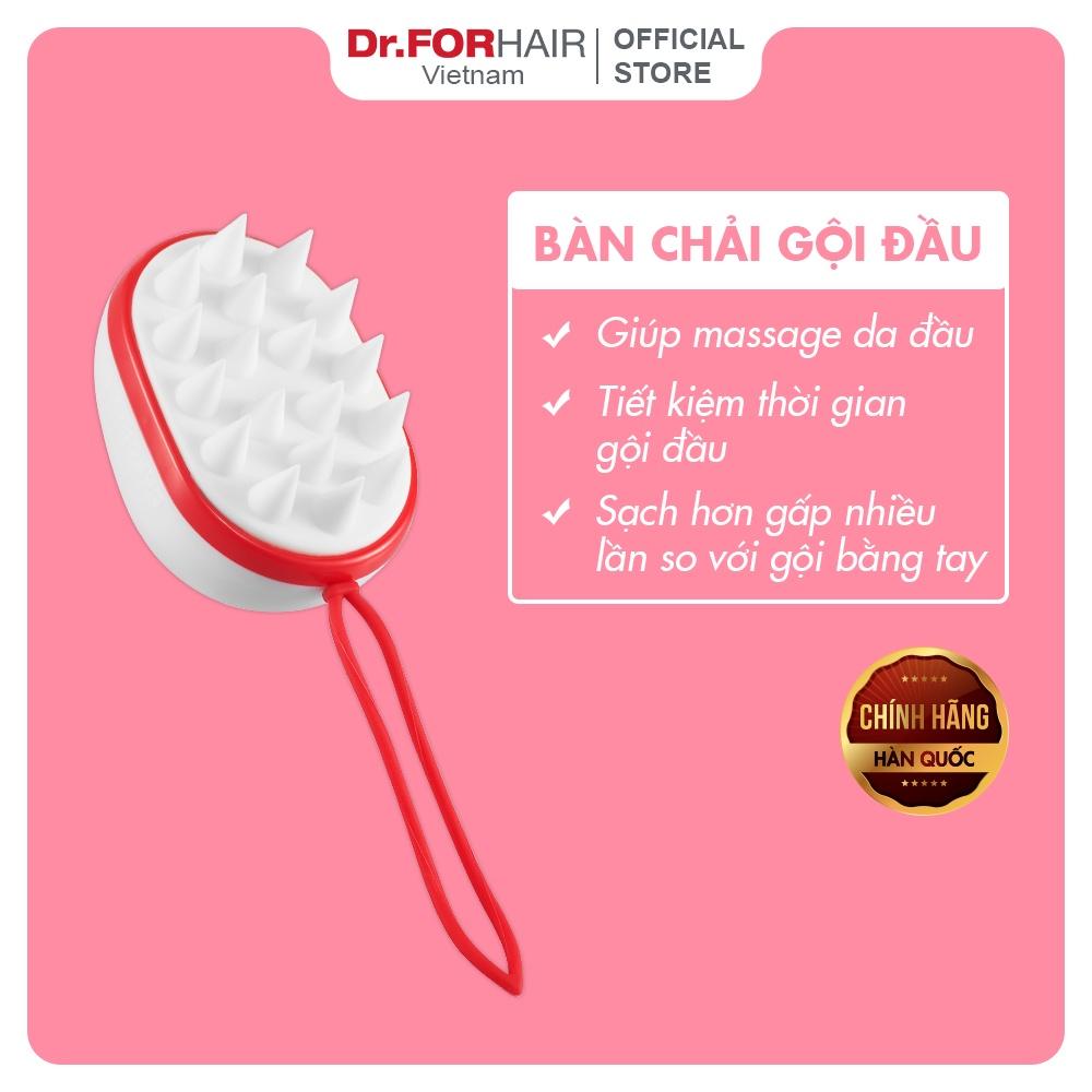Lược gội đầu Silicon hỗ trợ giảm rụng tóc làm sạch da đầu lưu thông tuần hoàn máu Dr.FORHAIR Cleansing Brush