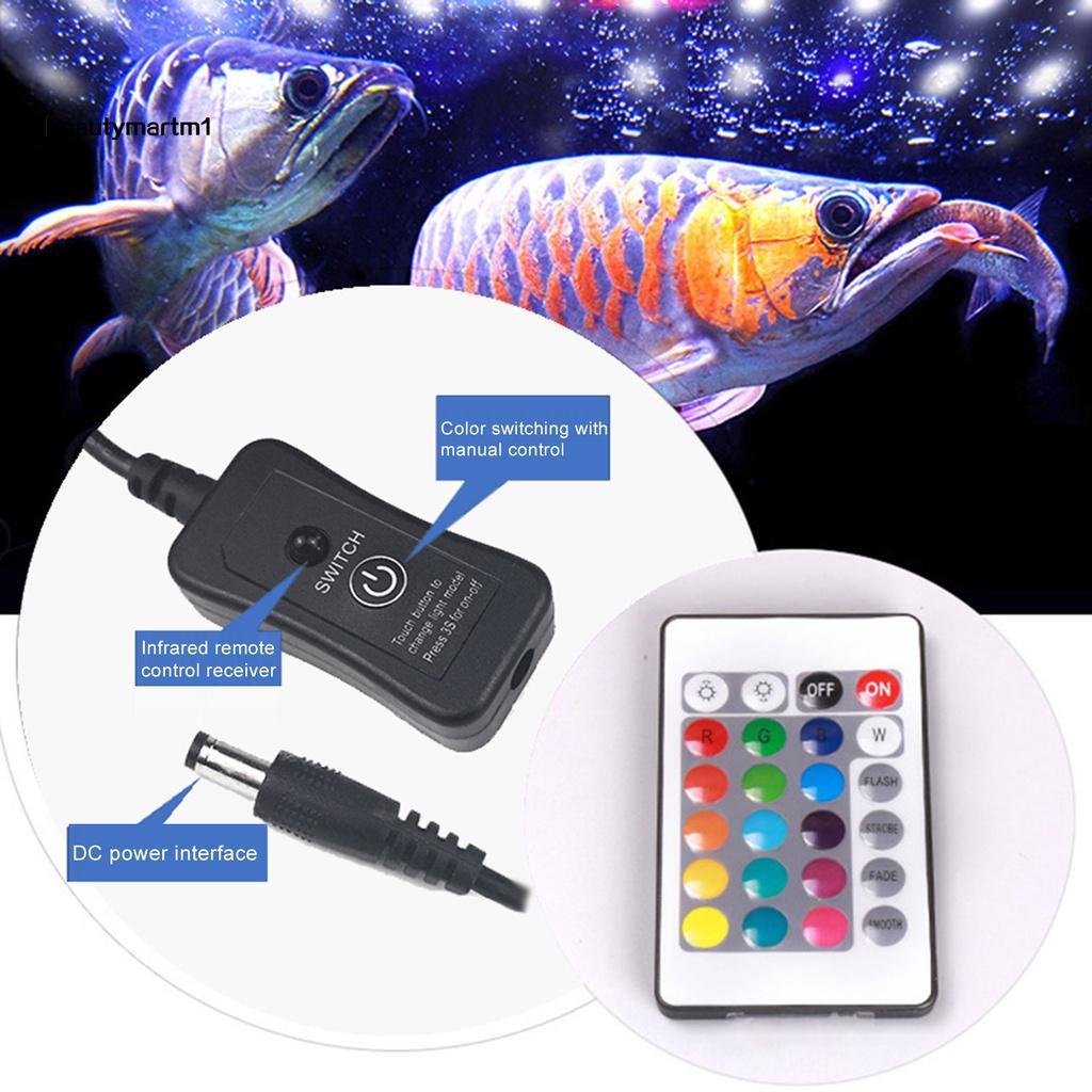 Đèn LED RGB Beautymartm1 Điều Khiển Từ Xa Nhiều Màu Sắc Chống Thấm Nước Trang Trí Bể Cá