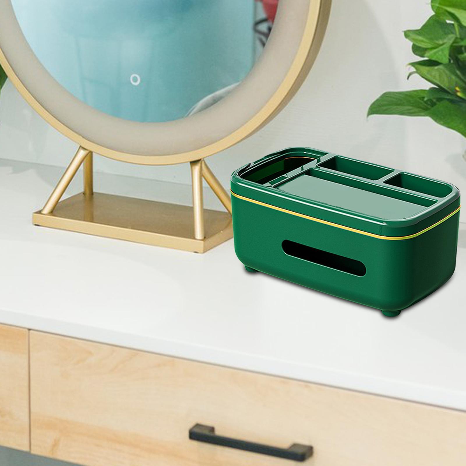 Desktop Tissue Box Cover Napkin Dispenser Desk Organizer