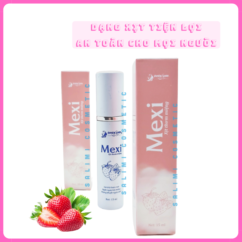 Xịt Thơm Miệng MEXI 15ml Quyên Lara, Giúp Hơi Thở Thơm Mát, Hết Hôi Miệng, Giảm Tình Trạng Viêm Lợi, Viêm Chân Răng