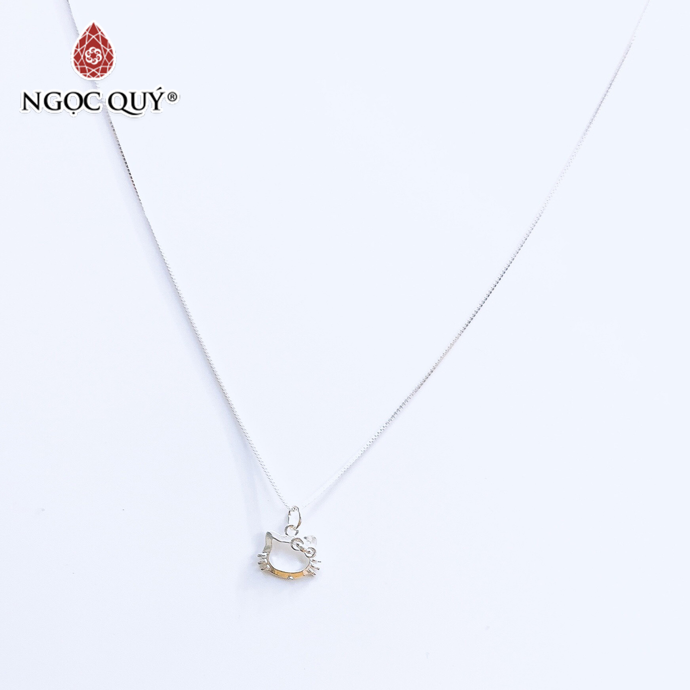 Dây chuyền bạc mặt mèo hellokitty - Ngọc Quý Gemstones