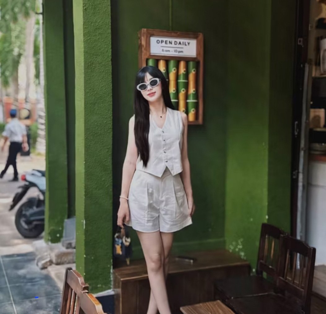 Set bộ gile và quần short thời trang, tiểu thư, chất linen mềm mịn cao cấp Bv01