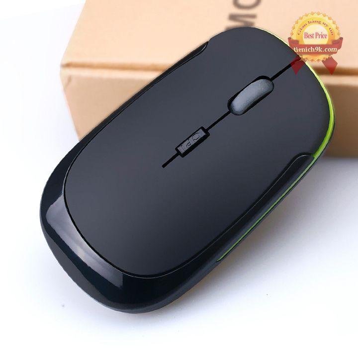 Chuột quang không dây siêu mỏng wireless mouse 2.4GHz có nút chỉnh DPI (Mỏng 2cm)