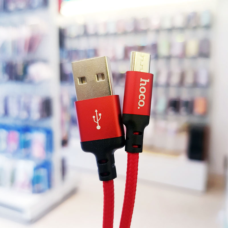 Cáp sạc Micro USB Hoco X14 dây dù Chính hãng Siêu Bền, Sạc nhanh tối đa 2.4A - Hàng chính hãng