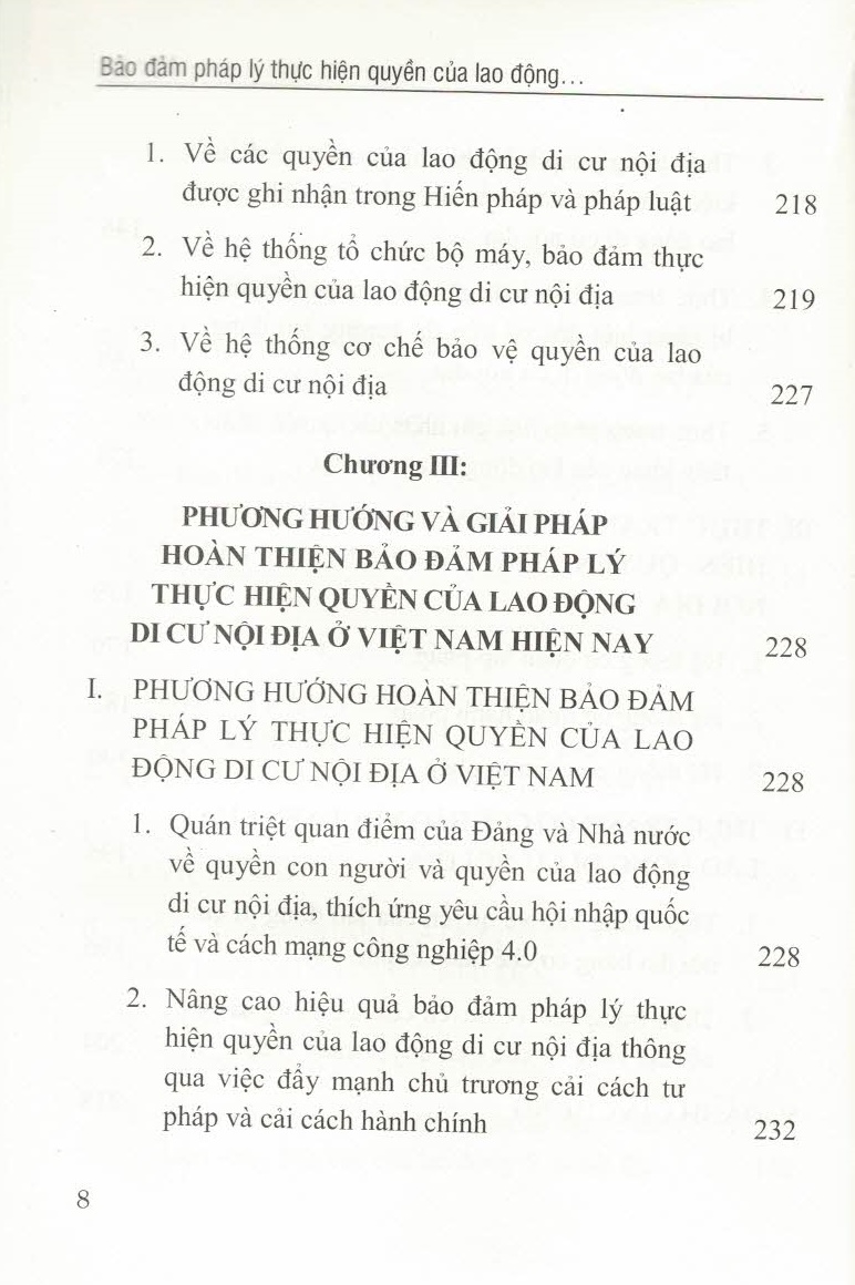 Bảo Đảm Pháp Lý Thực Hiện Quyền Của Lao Động Di Cư Nội Địa Ở Việt Nam (Sách chuyên khảo)