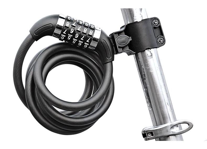 Khóa dây xe đạp 5 số dài 1,2m
