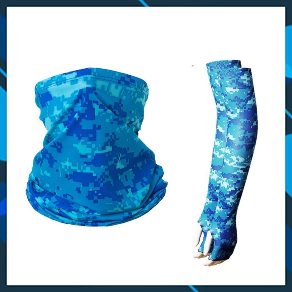 Bộ Combo Gang Tay Và Khăn Che Mặt Chống Nắng,Chống Tia UV Bảo Vệ Toàn Mặt