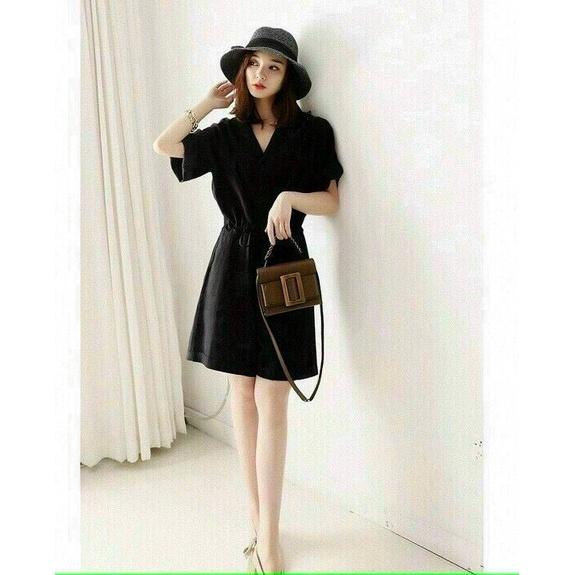 Jumpsuit Cổ Vest, Form Ngắn, Có Thắt Eo Cho Nàng Tự Tin, Năng Động