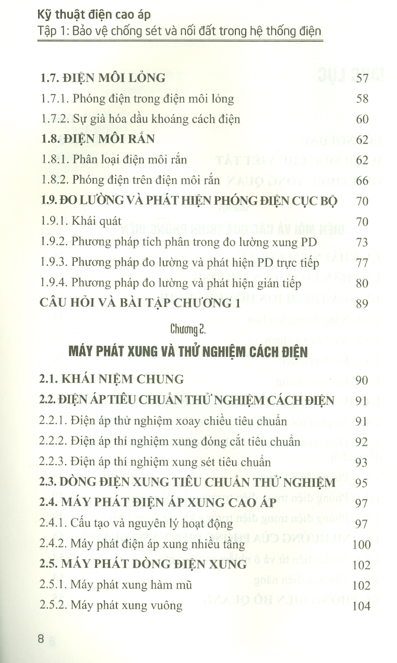 Kỹ Thuật Điện Cao Áp Tập 1 Bảo Vệ Chống Sét Và Nối Đất Trong Hệ Thống Điện