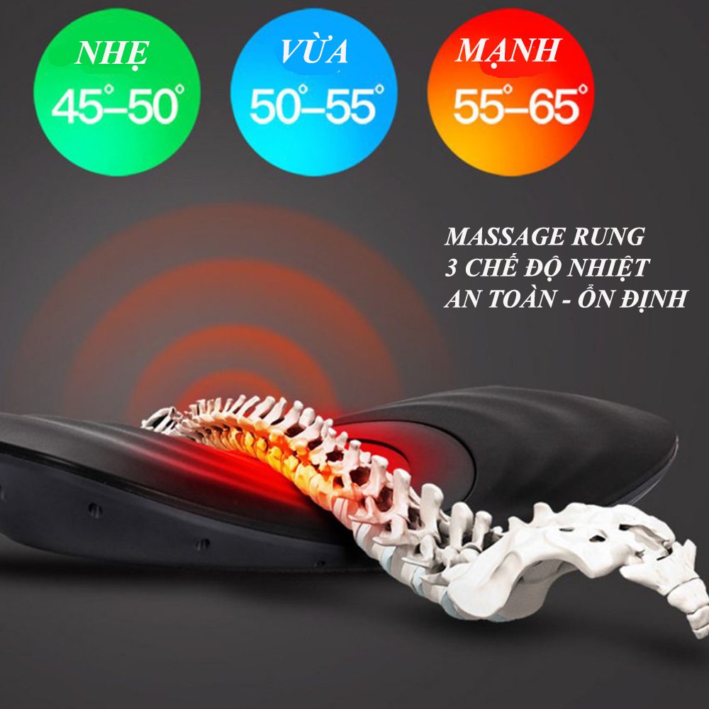 Máy Massage,Trị Liệu Đau Lưng, Thoái Hóa Cột Sống - Phục Hồi Tổn Thương Vùng Cột Sống Và Thắt Lưng -  Tích Hợp 4 Chế Độ, Điện Hồng Ngoại - Có Điều Khiển Cầm Tay - Tặng Kèm Đai Thắt Lưng Loại Cao Cấp