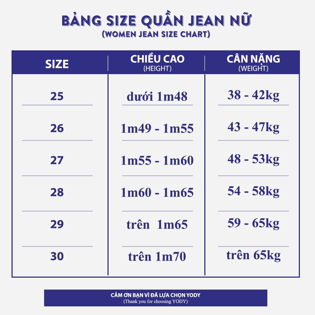 Quần jeans nữ baggy YODY xếp ly tôn dáng, phom ôm co dãn 4 chiều thoải mái QJN5092