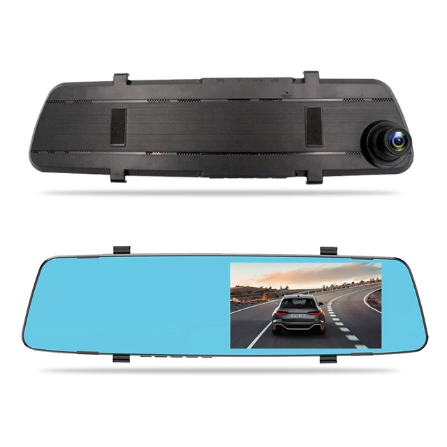 Camera hành trình ô tô Gương chiếu hậu 4.3 inch gương chống chói video FullHD 1080P sắc nét - Camera kép trước và sau