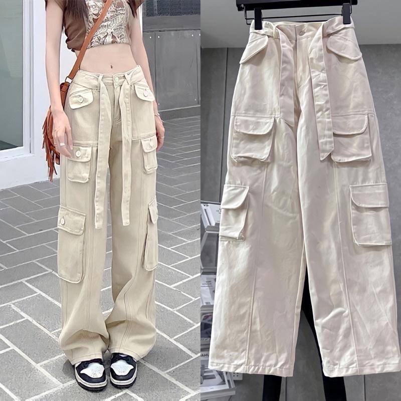 Quần kaki dài suông ống rộng túi hộp màu ĐEN trơn form nam nữ unisex Quần baggy kaki style Ulzzang