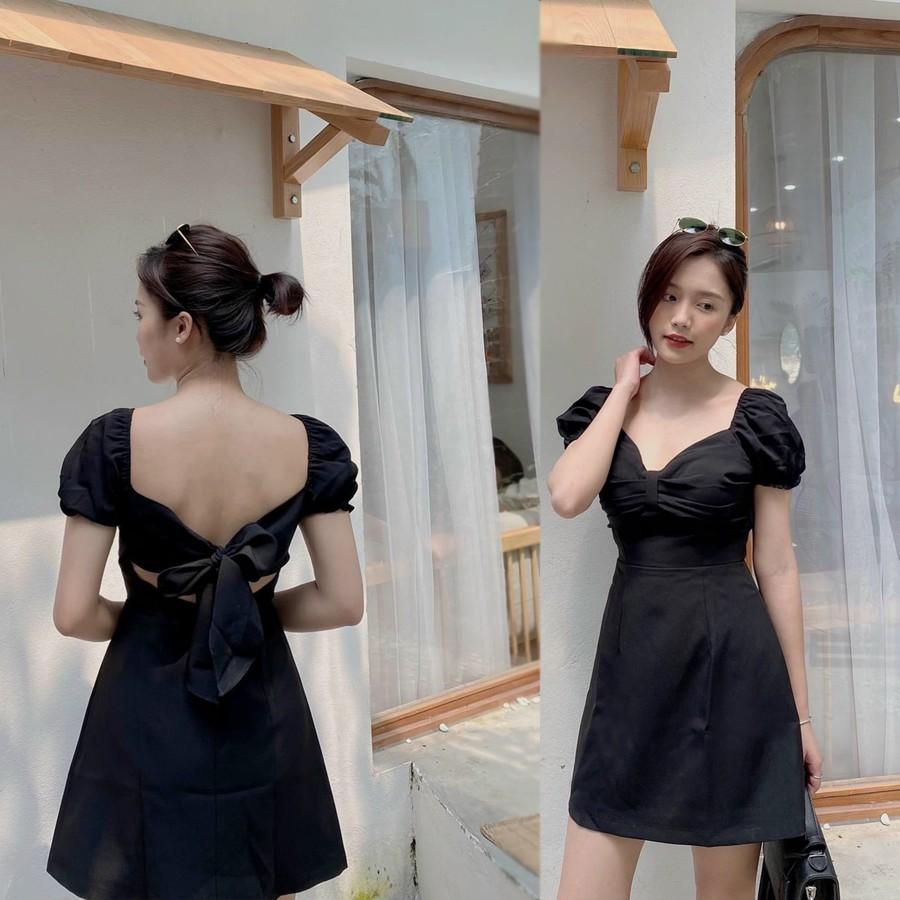 Váy đen nơ lưng NAMI DRESS - V004