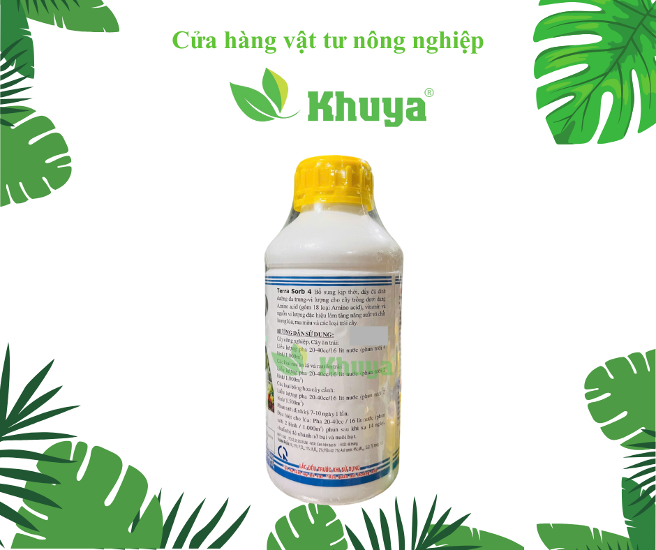 Phân bón lá NPK sinh học Growmore Terra Sorb 4 ROOT Siêu ra rễ chai 1 lít