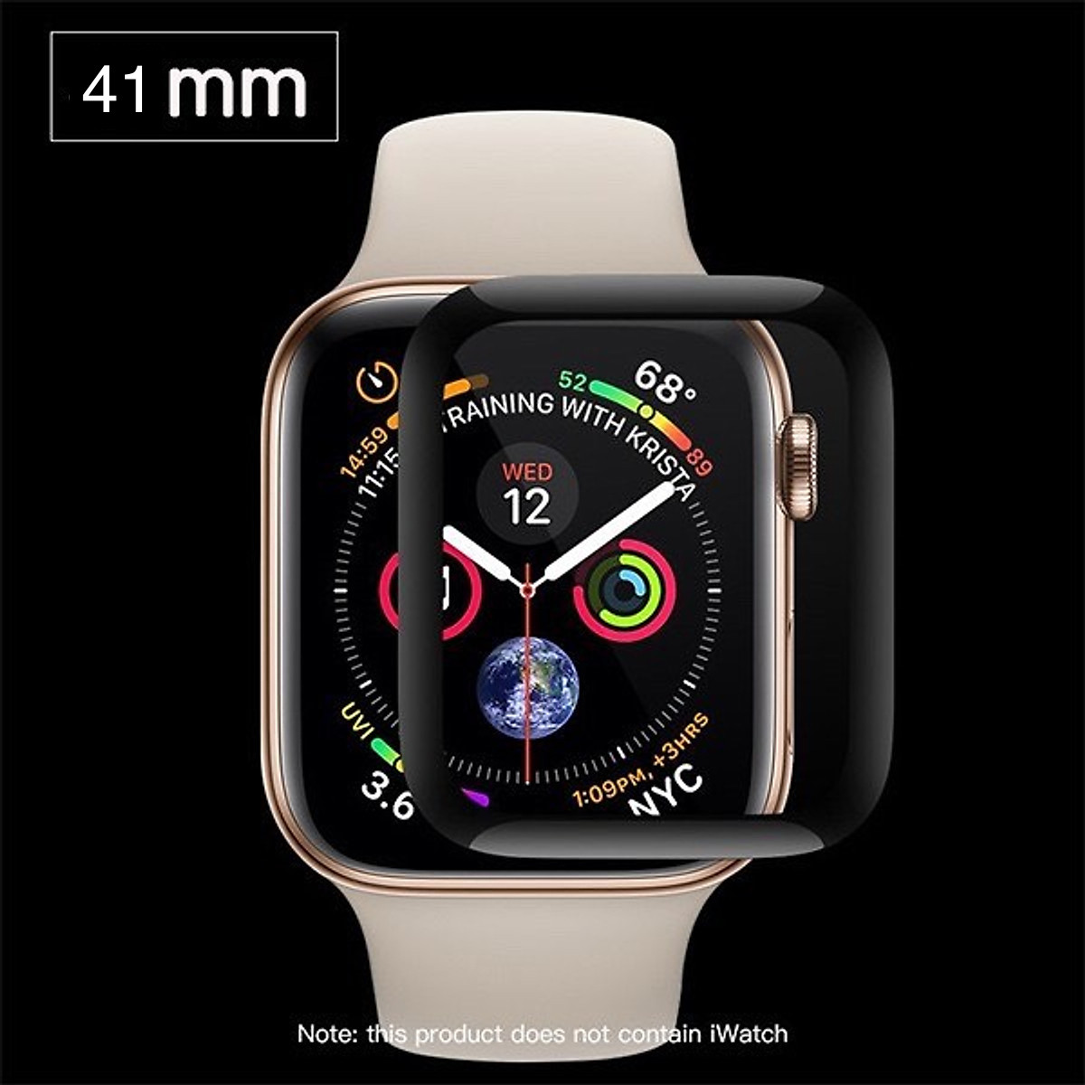 Kính Cường Lực Cao Cấp Cho Apple Watch series 7 COTEetCI - Full Size - Dán Full màn 4D - Hàng Chính Hãng