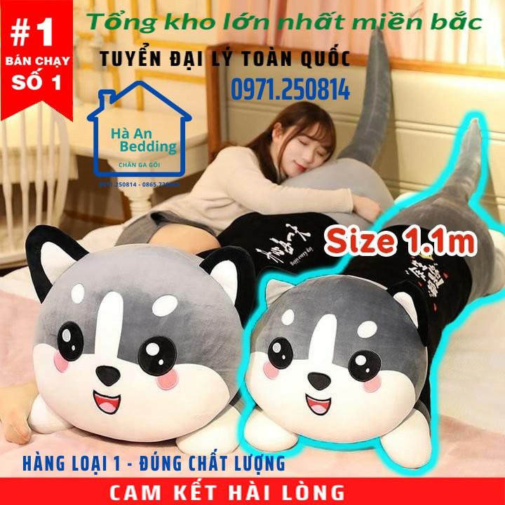 (Hàng Loại 1) Chó Husky Bông Siêu To Khổng Lồ - Gấu Bông Husky