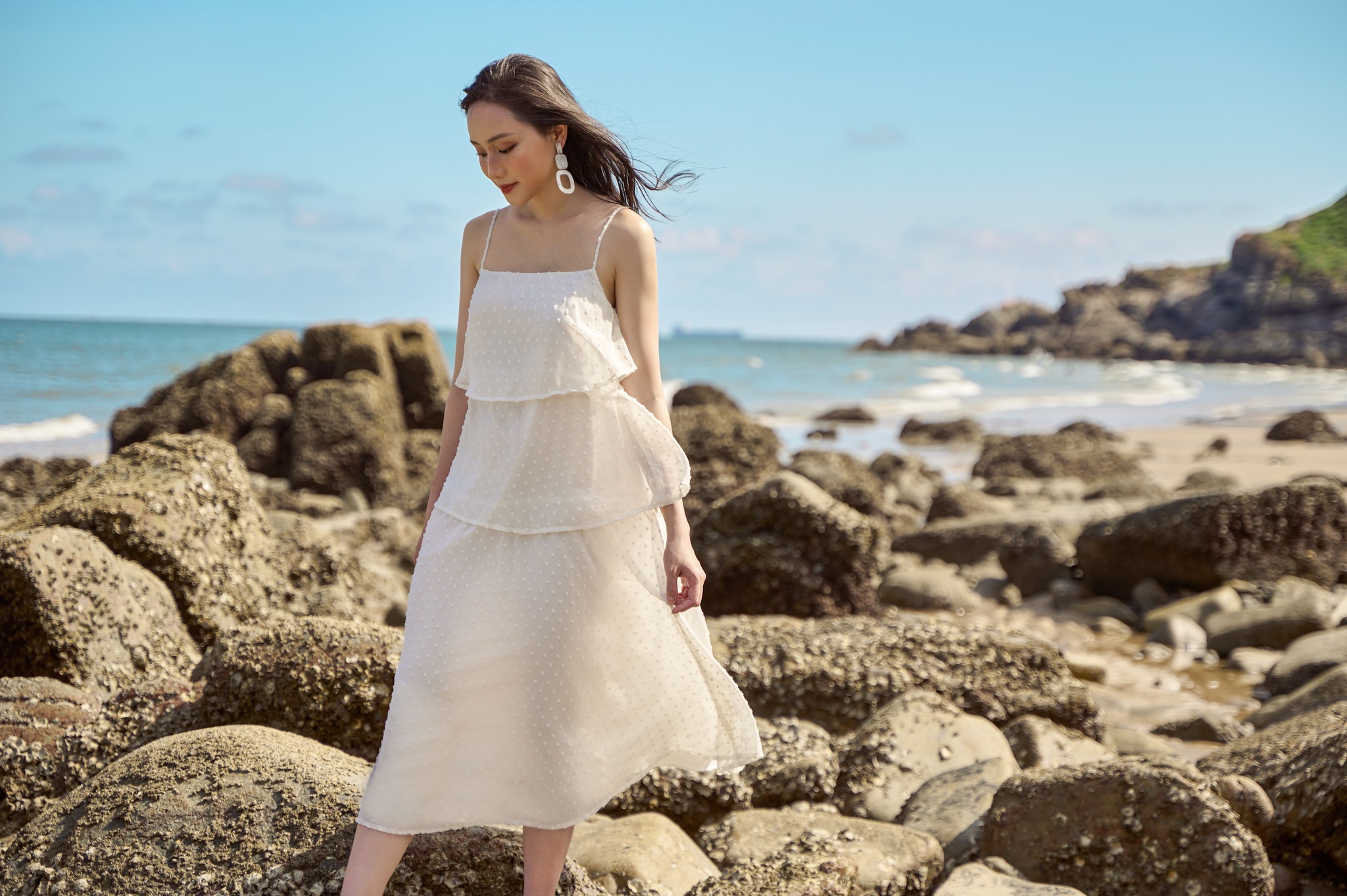OLV - Đầm White Layering Maxi