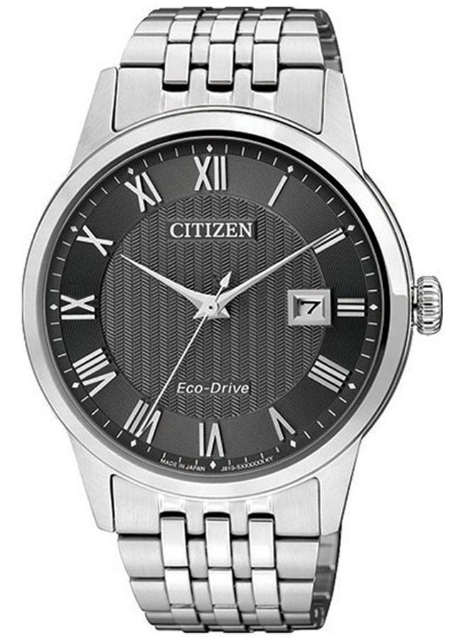 Đồng Hồ Nam Citizen Dây Thép Không Gỉ AW1230-51E - Mặt Đen