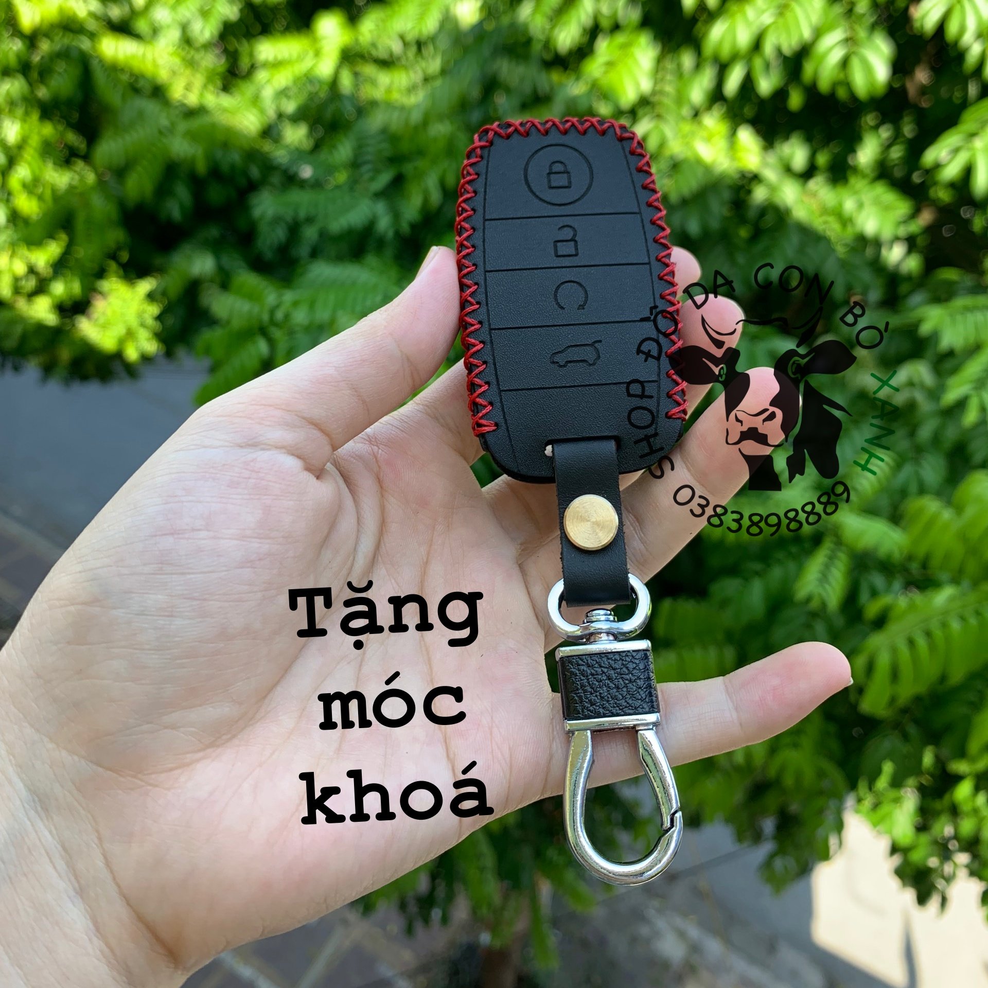 Bao Da Chìa Khoá KIA Seltos 2021 2022 logo KIA mới handmade Da Thật 013