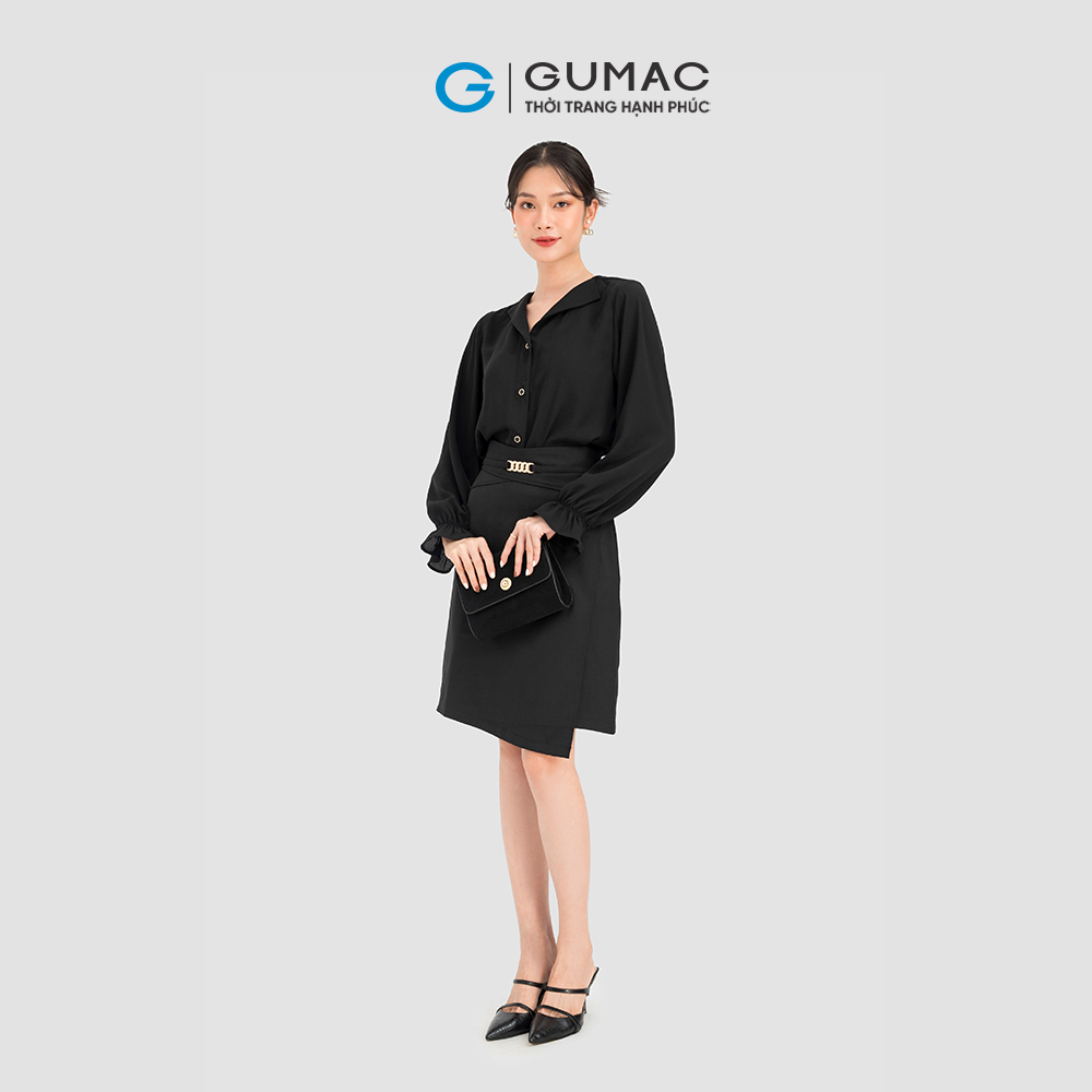 Áo sơ mi nữ GUMAC AC08081 cổ sam sang trọng
