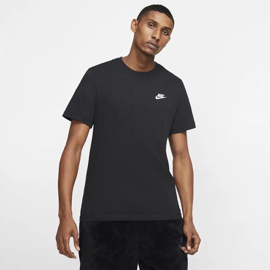 Áo tay ngắn thời trang nam NIKE AS M NSW CLUB TEE - BLACKWHITE - M