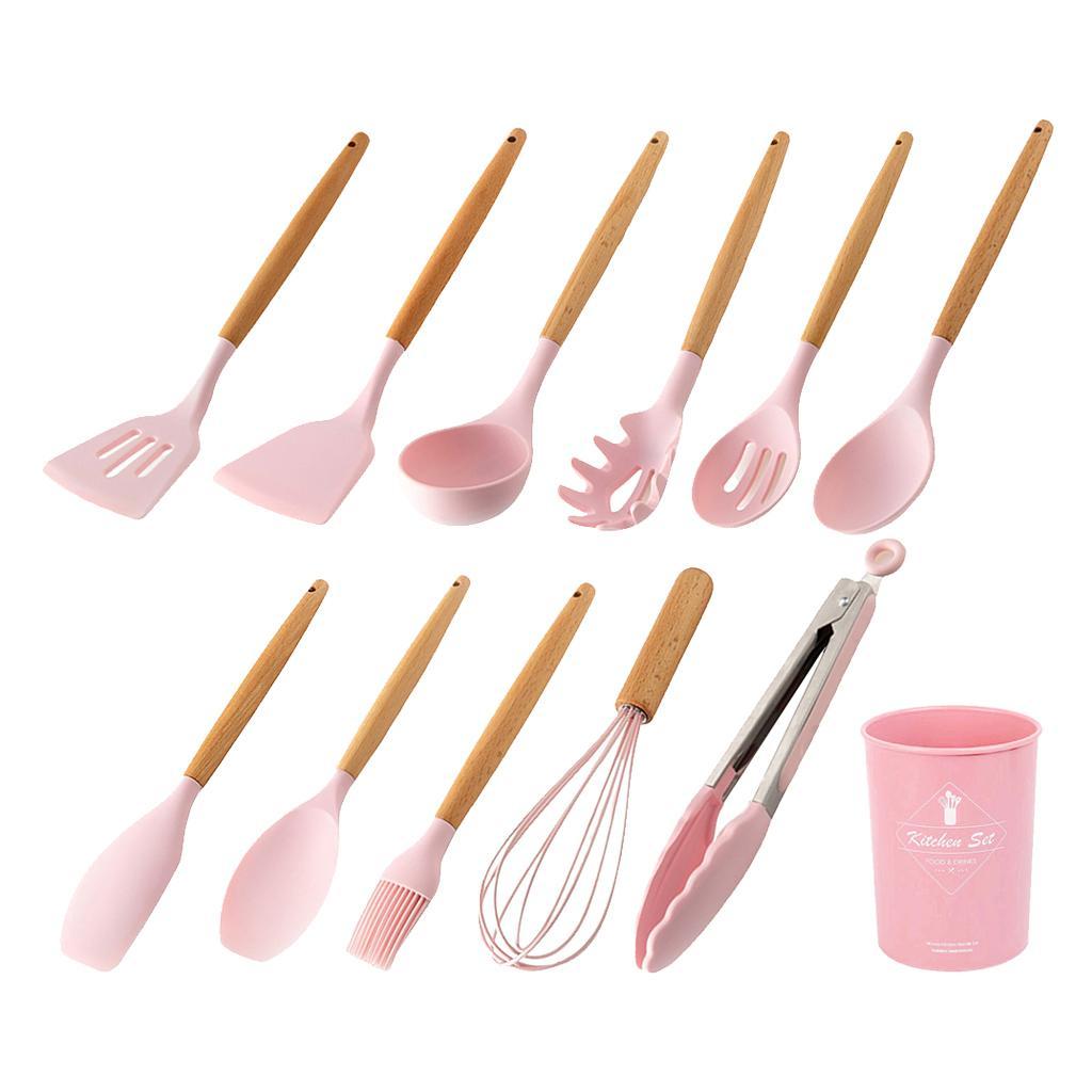 Silicone Kitchenware Silicone Utensil with Wood Handle For