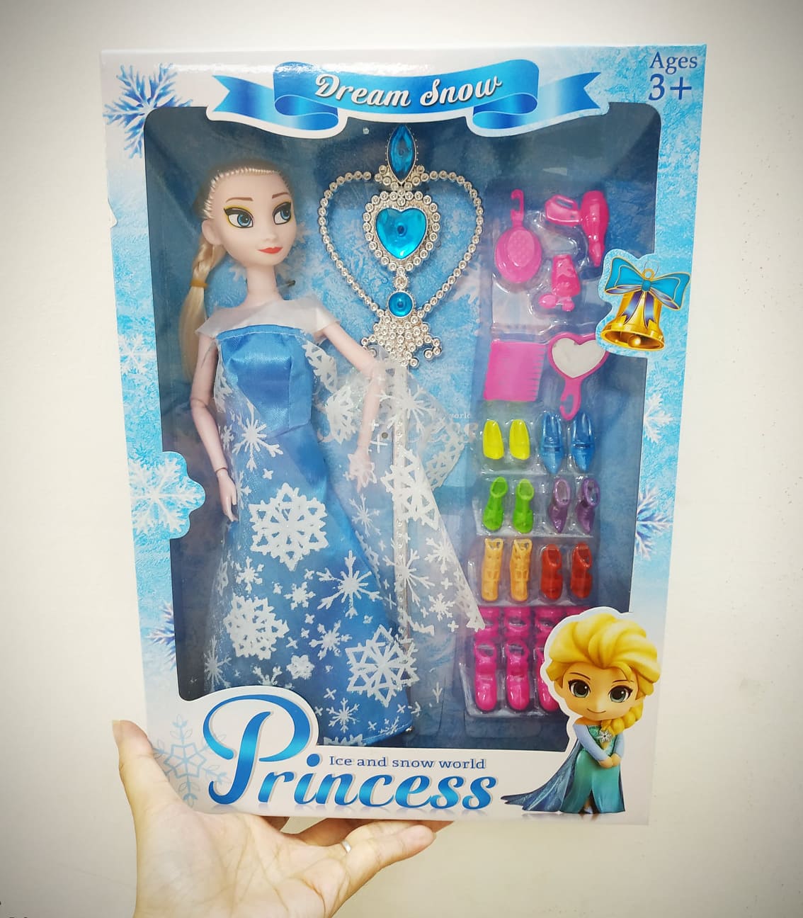 Đồ chơi búp bê Nữ hoàng băng giá Elsa Frozen có khớp thay đổi tư thế linh hoạt kèm phụ kiện dự dạ hội