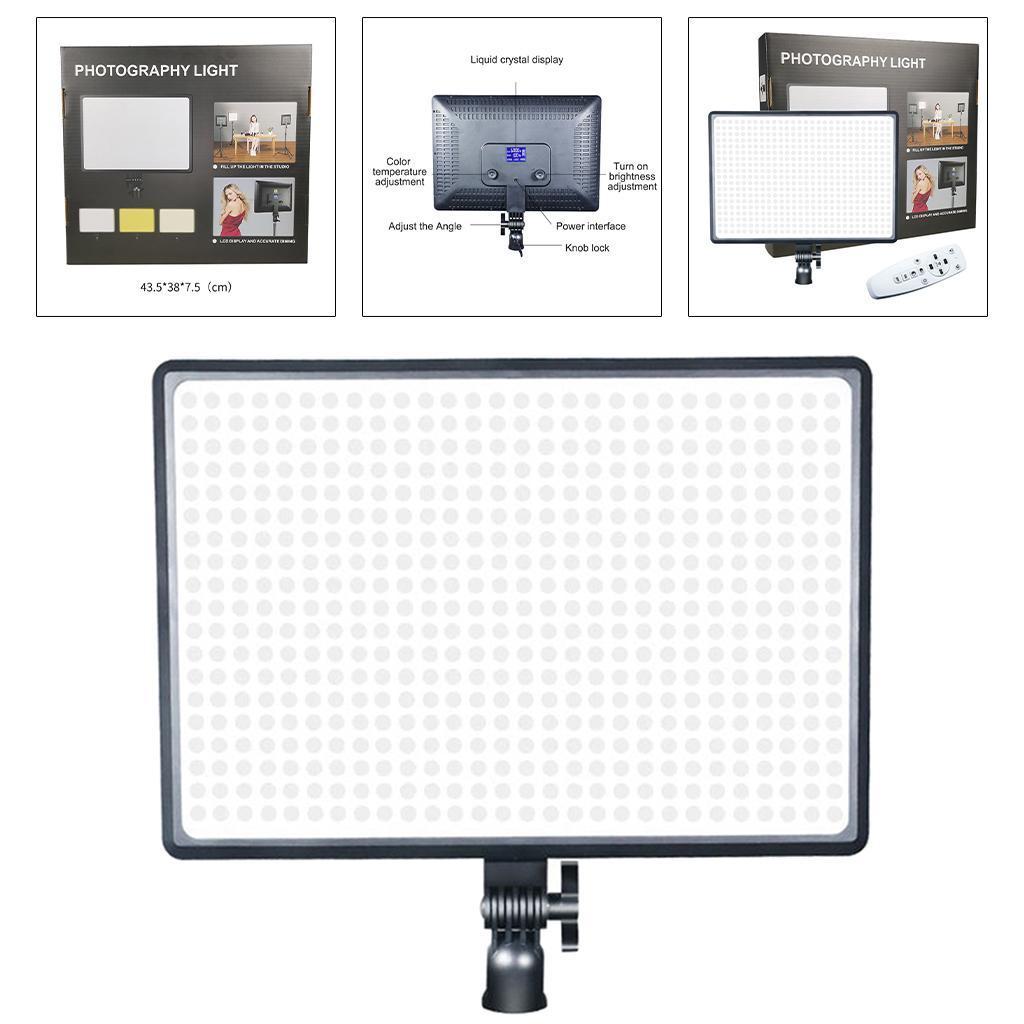 Dimmable LED Video Lighting Panel 3000K-6000K Light DSLR Camera