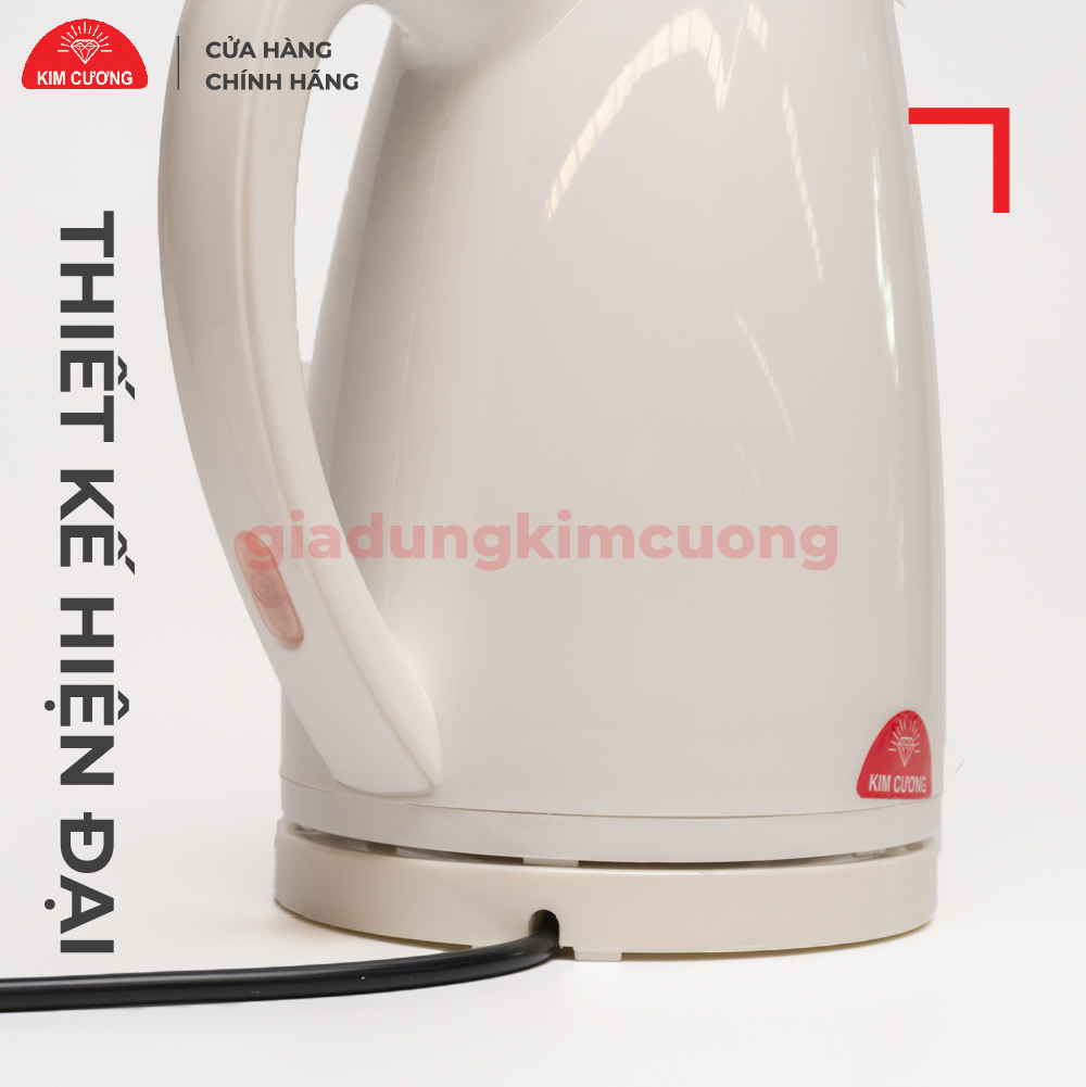 Ấm Đun Siêu Tốc Kim Cương 1.8 Lít Nhựa Cao Cấp - Hàng Chính Hãng