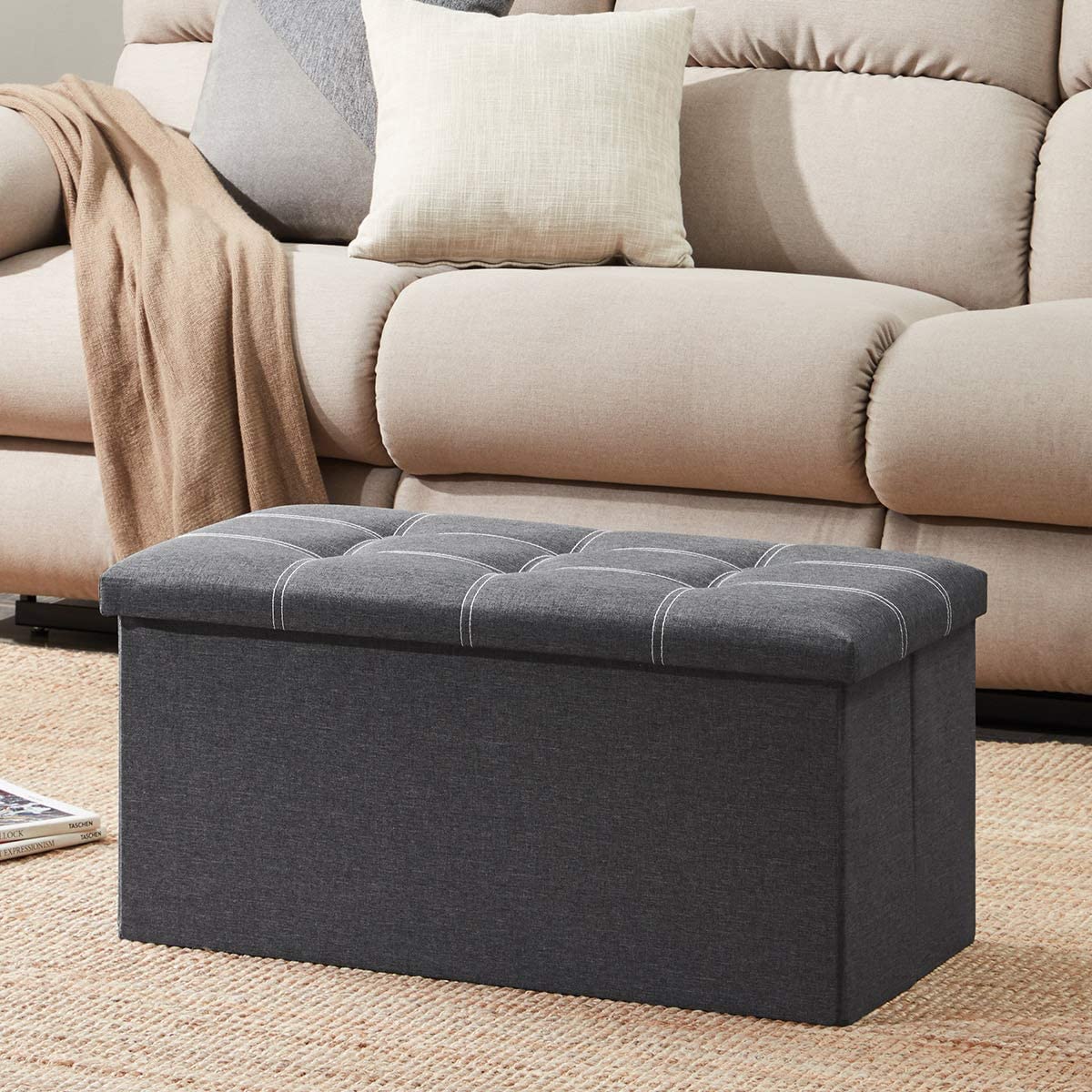 Ghế Đôn Dài Sofa kiêm hộp đựng đồ [2 in 1] Foronda Storage Ottoman