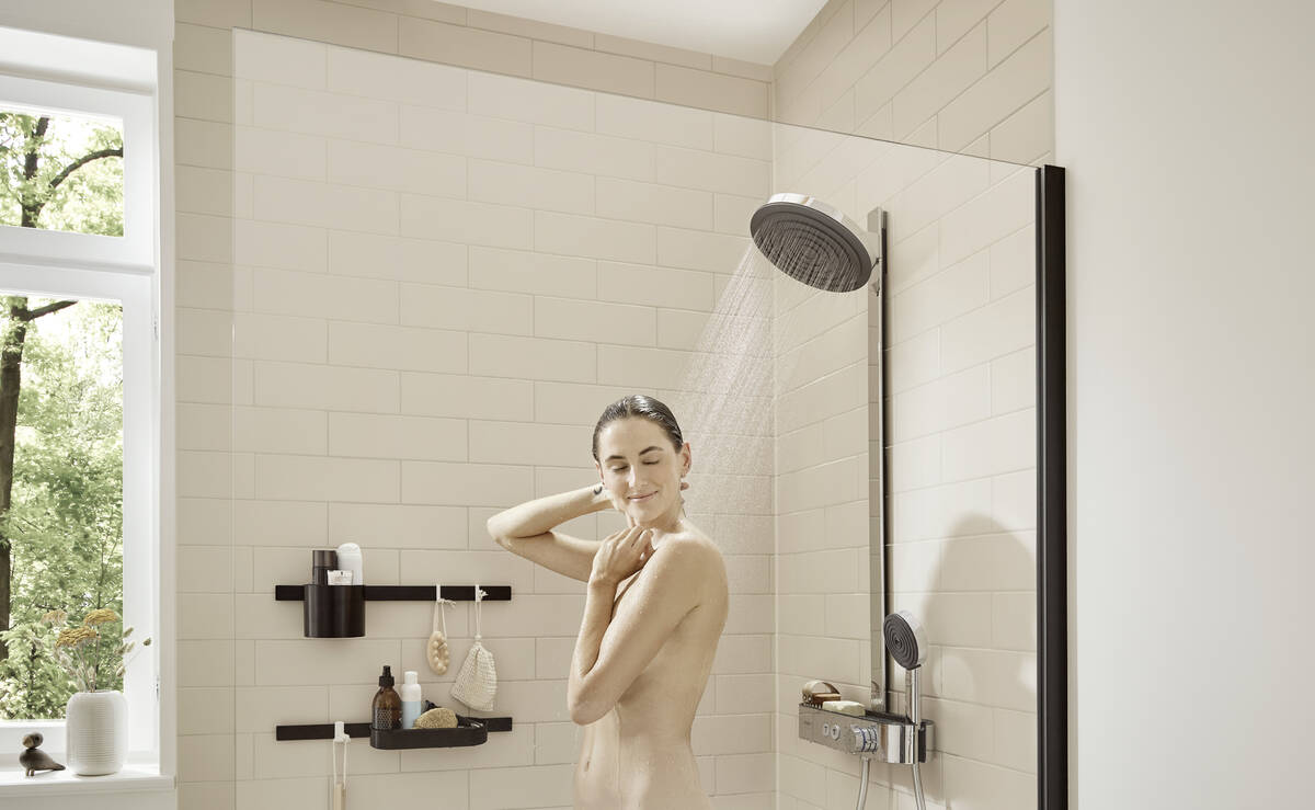 Móc treo khăn đôi HANSGROHE WallStoris 27929 - Hàng nhập khẩu