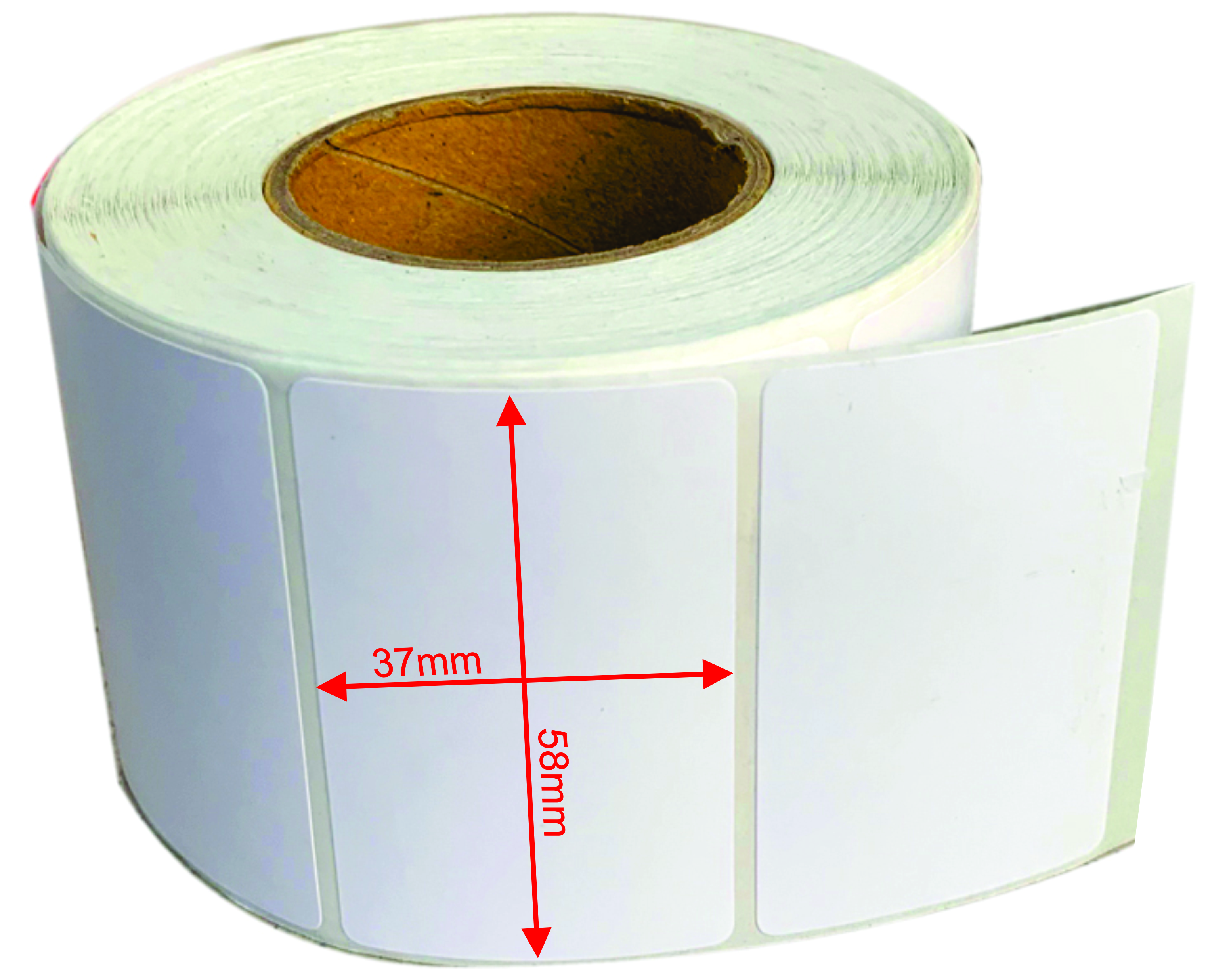 Giấy in tem mã vạch 58x37mm có keo, dùng in mã cân siêu thị, in tem phụ, Hàng chính hãng TOPCASH