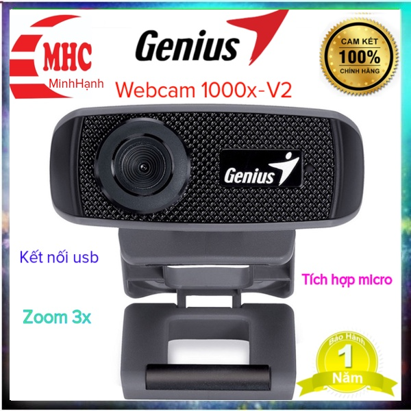 Webcam Genius Facecam 1000X V2 720p- Hàng chính hãng