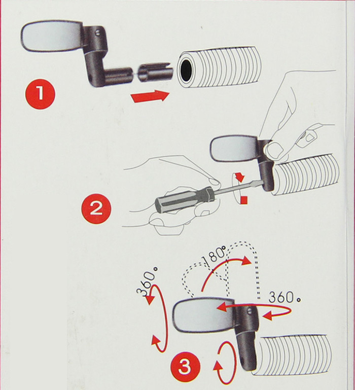 Kính Chiếu Hậu Cho Xe Đạp SPK158 (Đen)