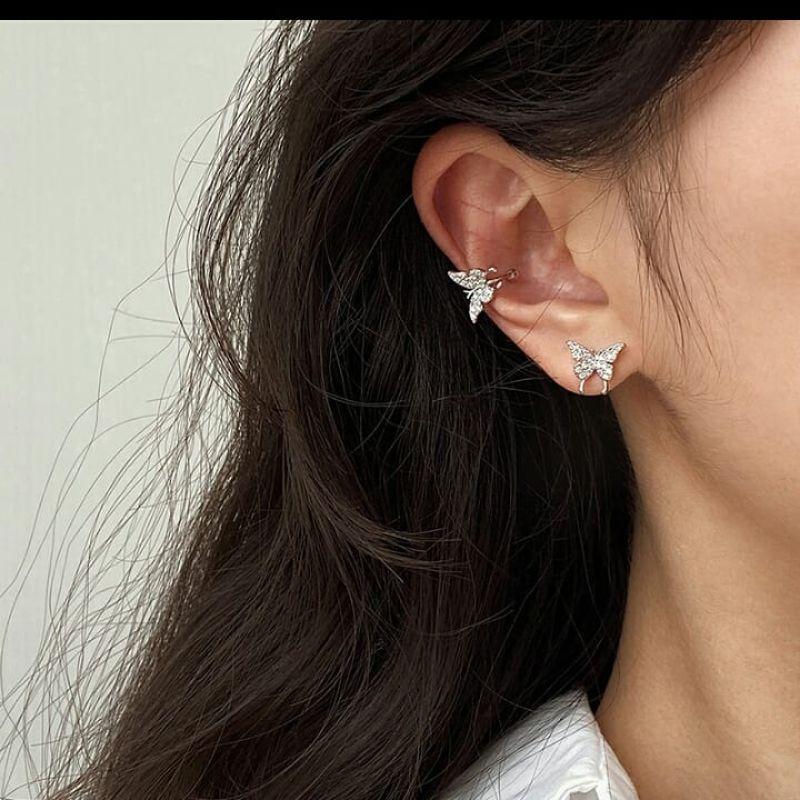 Khuyên kẹp bướm xinh độc lạ phong cách thời trang
