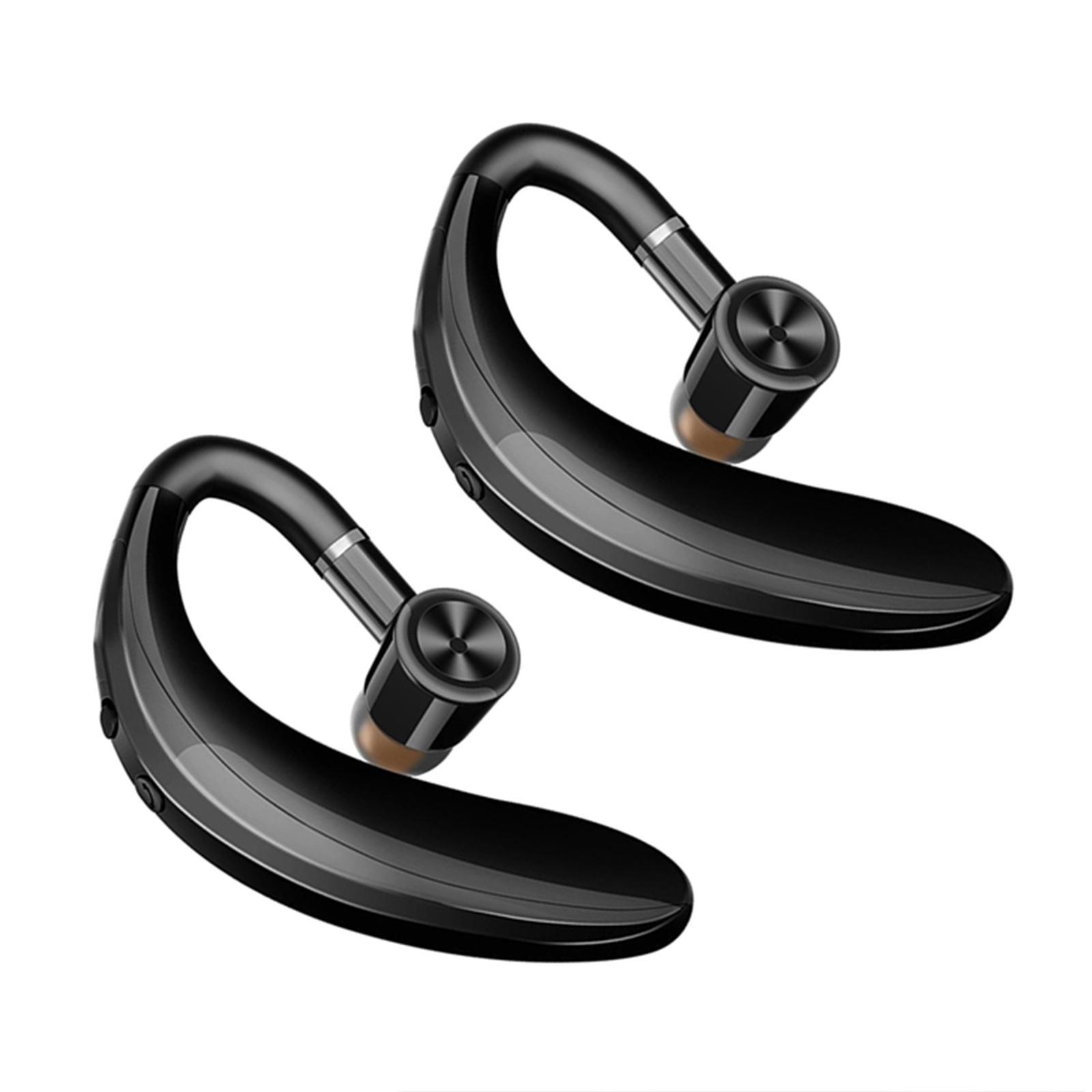 Gazechimp 2x Bluetooth Headset Ear Hook Hands Free Earphones with Built-in Mic