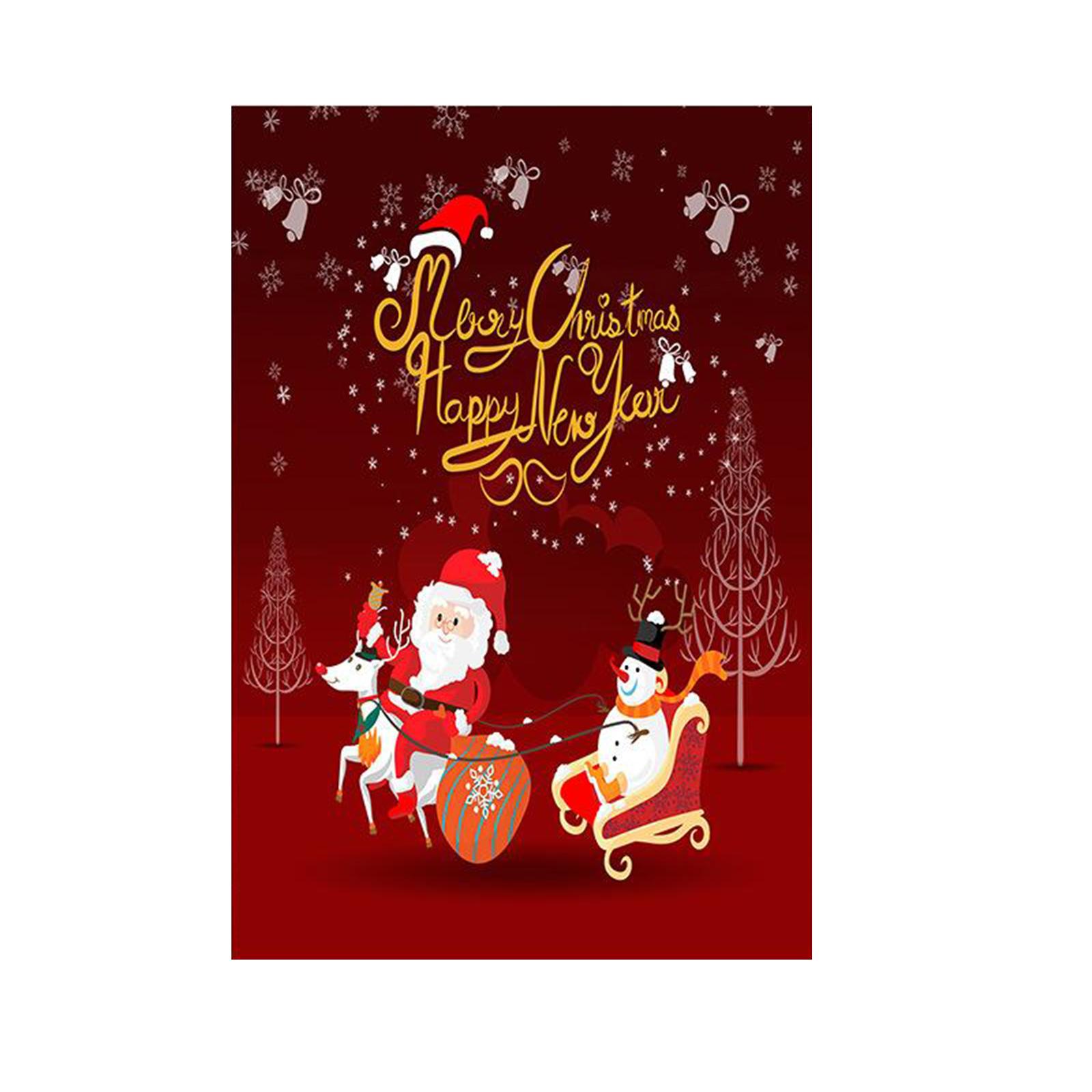 Outside Garden Yard Lawn Banner Flag Christmas Santa Flag