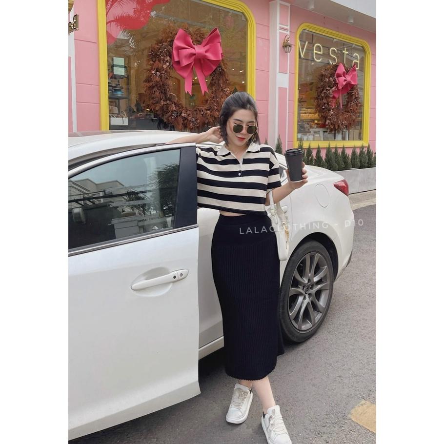 Chân váy xếp ly dài LalaClothing