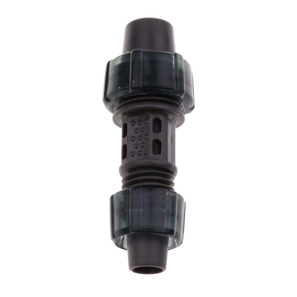 Black Plastic Aquarium Tank Water Flow Hose Pipe Tube Adapter Black