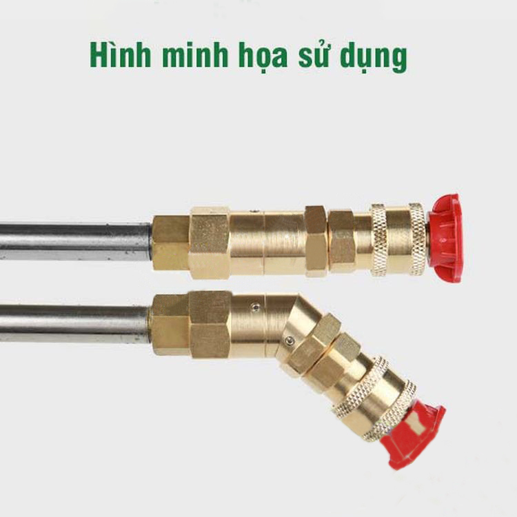 Khớp xoay điều chỉnh 360 độ nối béc xịt rửa xe áp phù hợp nhiều loại máy rửa xe gia đình C0004-7