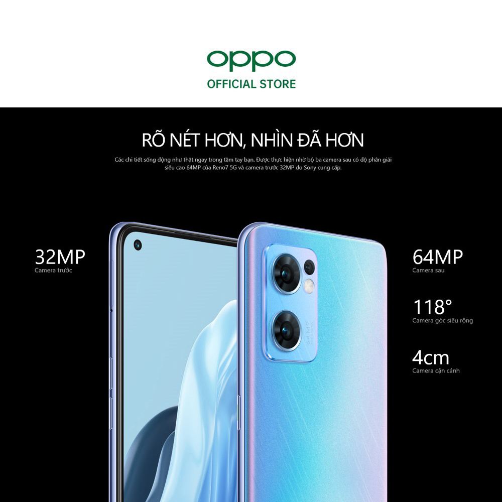 Điện Thoại OPPO RENO7 5G (8GB/256GB) - Hàng Chính Hãng