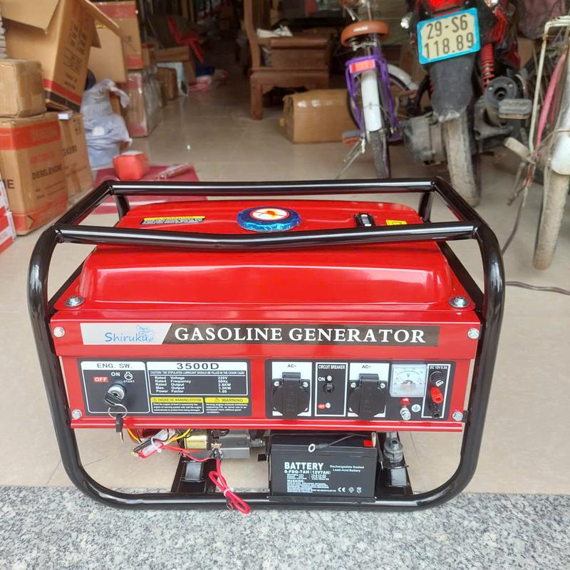 Máy phát điện chạy xăng 3,5kw SHIRUKU EC3500CX khởi đông dễ dàng di chuyển linh hoạt