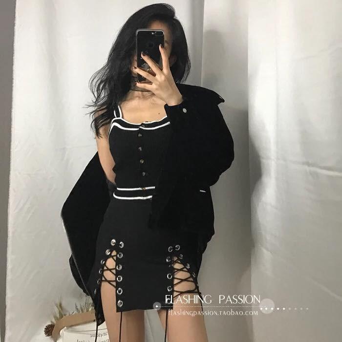 CHÂN VÁY ĐAN 2 BÊN CỰC QUYẾN RŨ