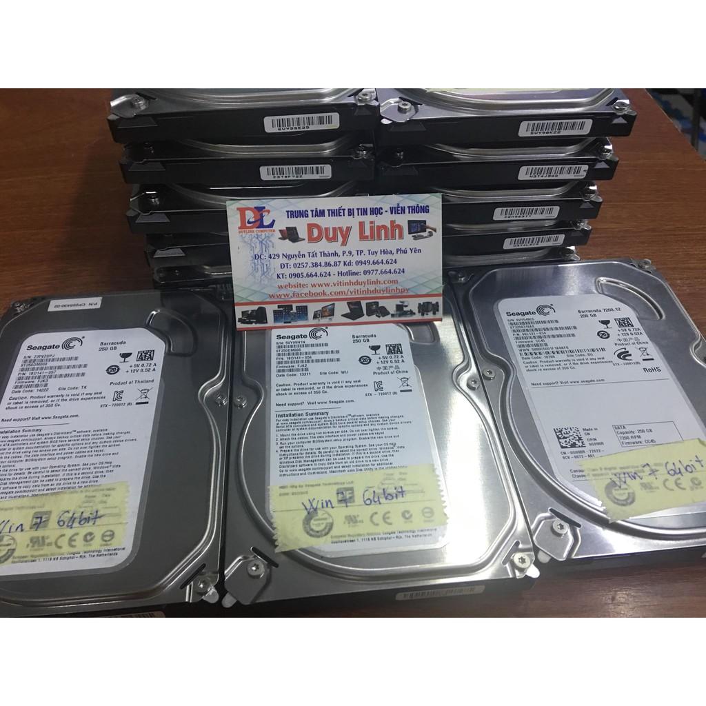 HDD 250G Hàng chuẩn tháo máy bộ cài sẵn Win 7 64bit