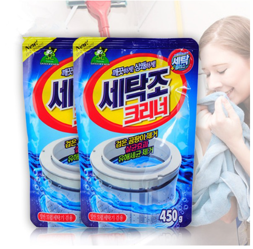 Bịch 450gr bột tẩy lồng máy giặt, bột vệ sinh lồng máy giặt Hàn Quốc siêu sạch GD714-BotLG450