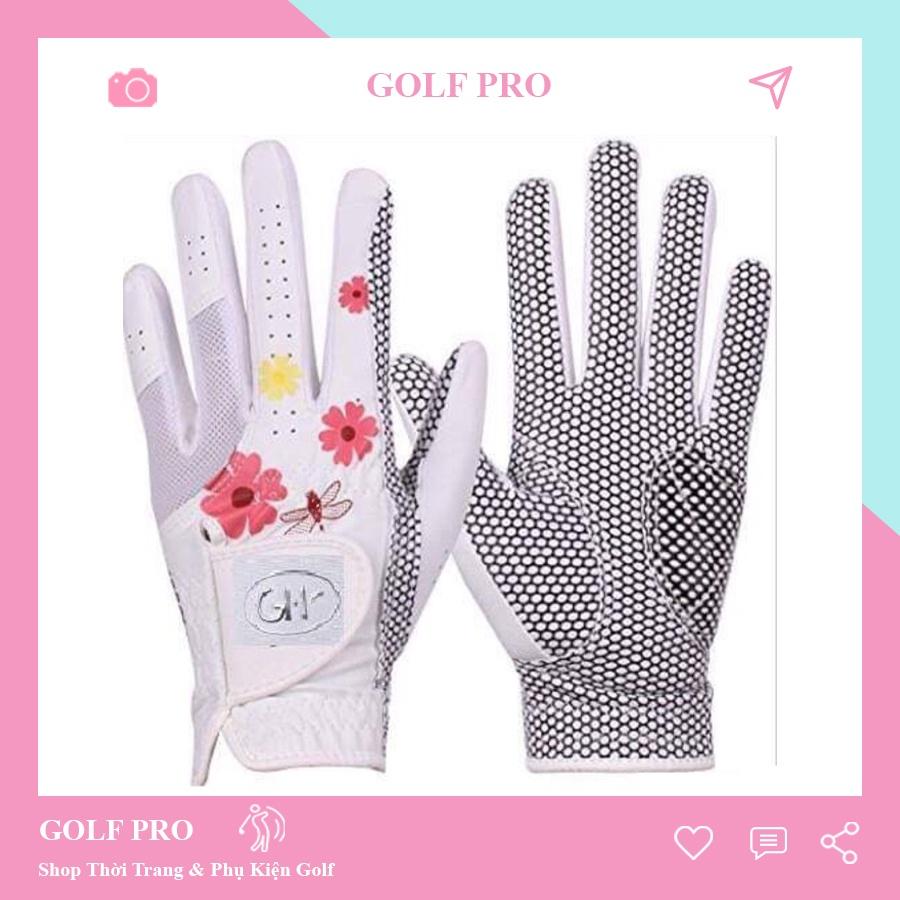 Găng tay chơi golf nữ chống trượt chống nắng thoáng khí thấm hút mồ hôi cực tốt 1 đôi GT007