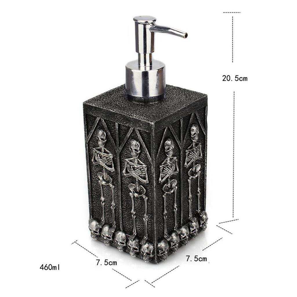 Resin Pump Bottle, 460ml Refillable Shampoo and Conditioner Dispenser, Hand Sanitizer, Shower Gel Bottles with Pump for Bathroom - Cool Decorations